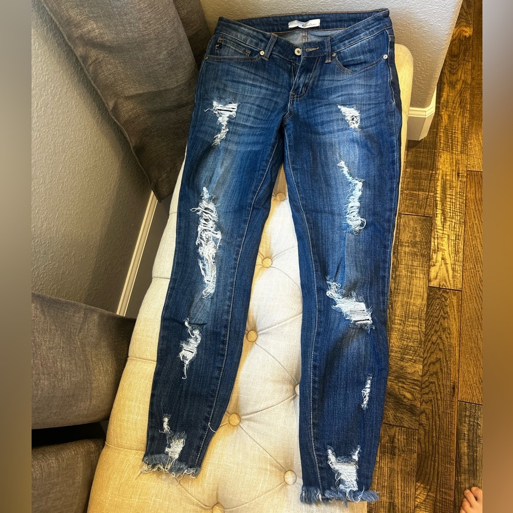 Distressed KanCan Blue Jeans
